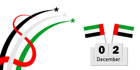 National Day of the United Arab Emirates the annual traditional holiday of the country's independence on a transparent backgroundのイラスト素材