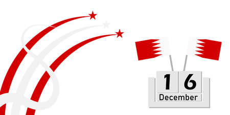 Bahrain Independence Day is an annual traditional holiday of the country's independence on a transparent background with a country symbol flagのイラスト素材