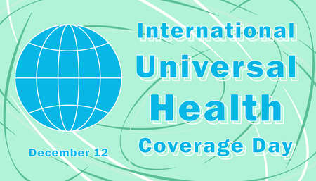 International Universal Health Coverage Day is traditionally celebrated in December. All elements are isolated.のイラスト素材