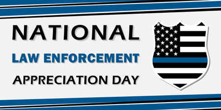 DAY OF APPLICATION OF NATIONAL LEGISLATION is traditionally celebrated on January 9, the Day of gratitude to law enforcement authorities and police.のイラスト素材