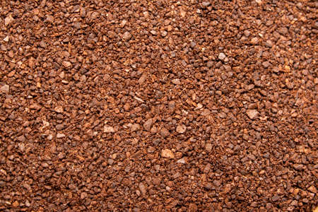 Ground brown coffee powder close-upの写真素材