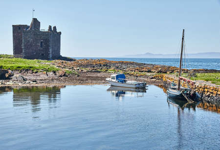 Portencross Castle, Ayrshire, Scotland.の写真素材