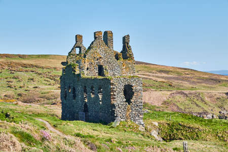 Dunskey Castle, Portpatrick, Scotland.のeditorial素材