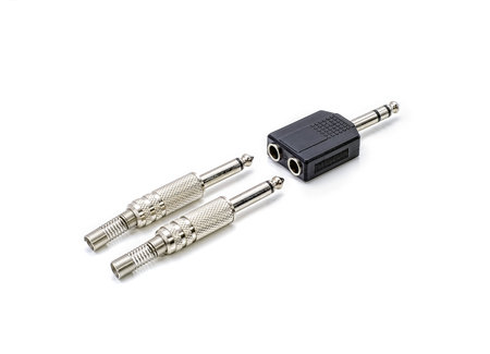 Jack audio connectors  isolated on white background