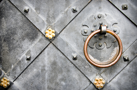 Steel door handle horizontalの写真素材