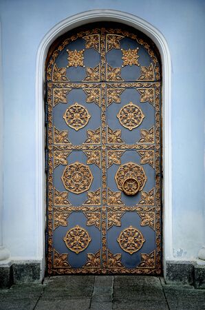 Ornamented gold door の写真素材