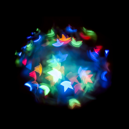 Christmas defocused lights ballの写真素材