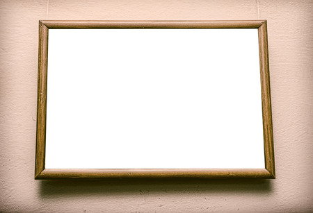 Empty frame on the wallの写真素材