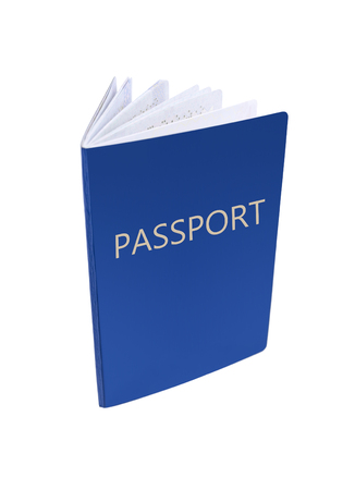 Passport isolated on a white backgroundの写真素材