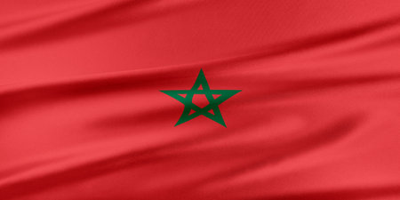 Morocco Flag. Flag with a beautiful glossy silk texture.