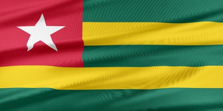 Togo Flag. Flag with a beautiful glossy silk texture.の写真素材