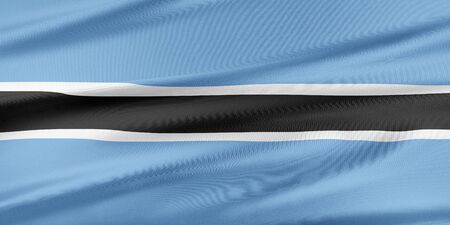 Botswana Flag. Flag with a beautiful glossy silk texture.の写真素材