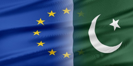 European Union and Pakistan. The concept of relationship between EU and Pakistan.の写真素材