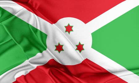 Burundi Flag. Flag with a beautiful glossy silk texture.の写真素材