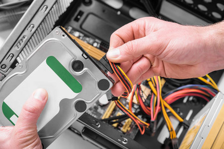 Connect the hard drive to the computer.