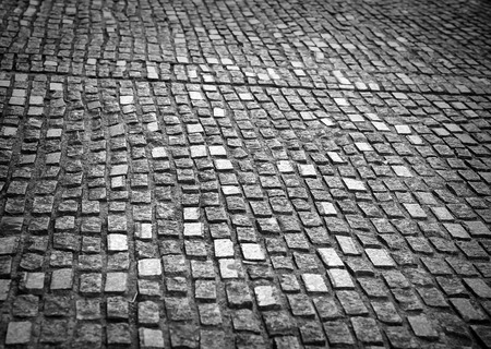 Stone paving texture. Abstract photo of stone city path.の写真素材