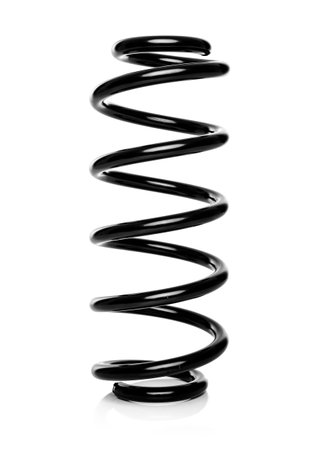 Springs of a car suspension on a white background.