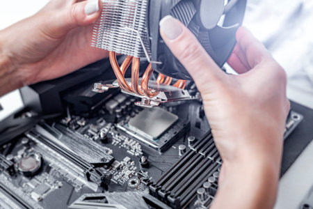 Installing or repair the air cooling system of the PC processor.