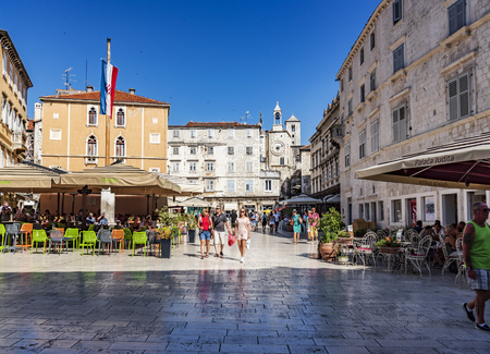 Tourists on the streets of Split.のeditorial素材