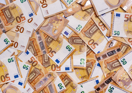 Carpet of 50 euro banknotes,の写真素材
