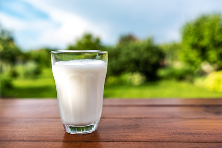 Glass of milk.の写真素材