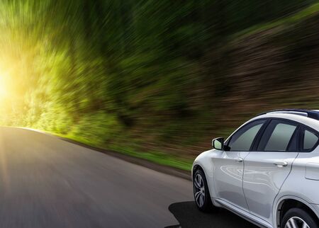 Car on the road.の写真素材