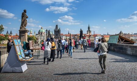 Streets of Prague, the capital of the Czech Republic.のeditorial素材
