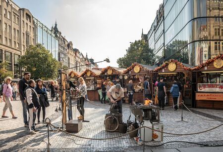 Streets of Prague, the capital of the Czech Republic.のeditorial素材