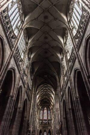 Rotunda of St. Vitus inside view. Prague, Czech Republic.のeditorial素材