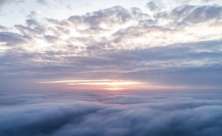 Cloud. Flying over the clouds.