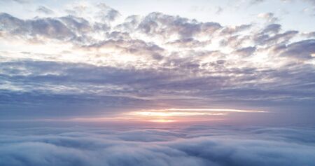 Cloud. Flying over the clouds.の写真素材