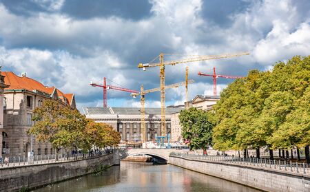 View of the Spree River in Berlinのeditorial素材