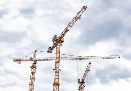 Construction tower cranes.のeditorial素材