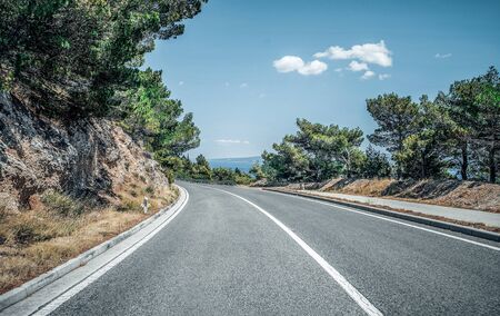 Country highway on a summer day.の写真素材