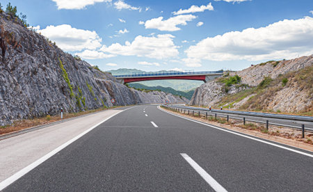 The road in the mountains.