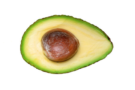 Avocado fruit isolated on white background.