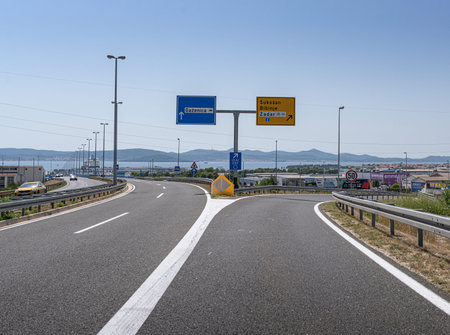 Streets and roads of the city of Zadar, Croatia.
