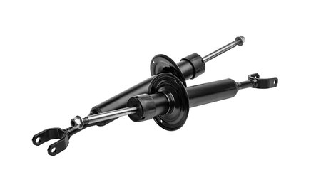 Car shock absorber isolated on white background.