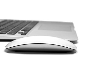 Modern laptop isolated on white