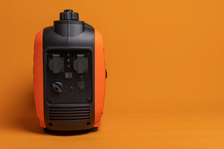 Inverter gasoline generator close-up.の写真素材
