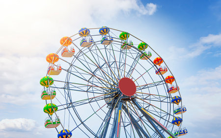 Multicolour ferris wheel.の写真素材