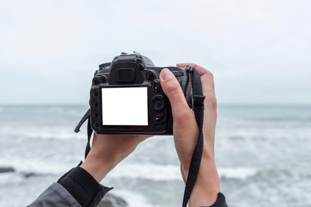 Man shoots at camera.