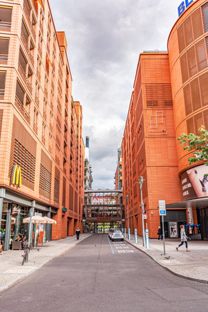 View of Potsdamer Platz and buildings in Berlin, Germany.のeditorial素材