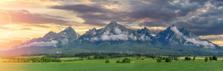 Panoramic view of Tatra mountains.