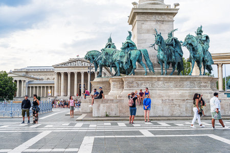 Heroes Square in Budapest, Hungary.のeditorial素材