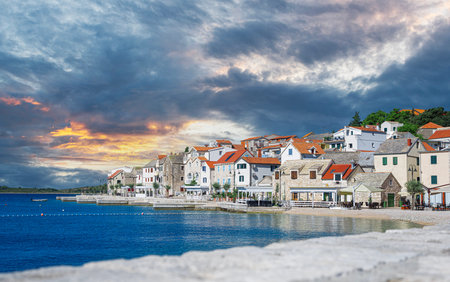 View of Primosten, Croatia. Dalmatian coast.