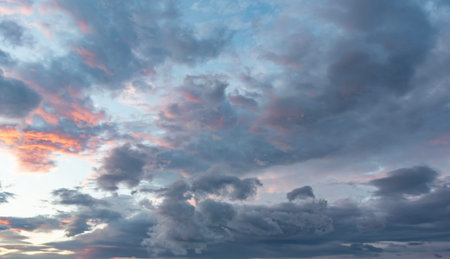 Beautiful sky with cloud before sunset