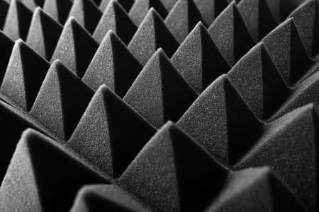 Black pyramids as an abstract background.