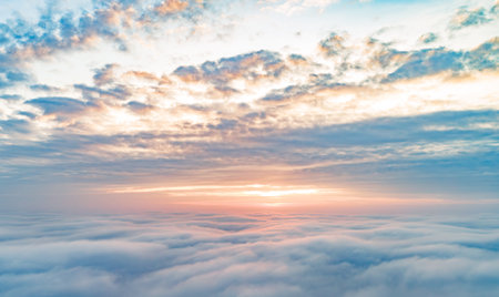 Flight above the clouds.の写真素材