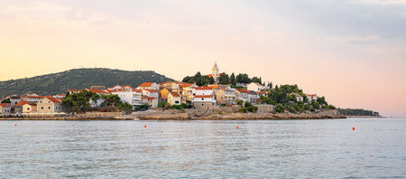 Picturesque coastal town of Primosten, Croatiaの写真素材